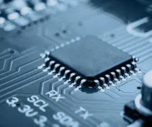 Semiconductors - Ein Computerchip ist abgebildet.