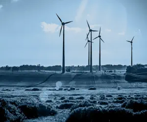 Energieversorgung - Fotografie von mehreren Windkraftanlagen.